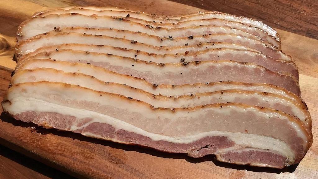 Heritage Food Berkshire Slab Bacon · 1 pound of our thick-cut Berkshire slab bacon, ready to sear and serve.