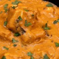 Shahi Paneer · Cheese cubes cooked in creamy sauce).