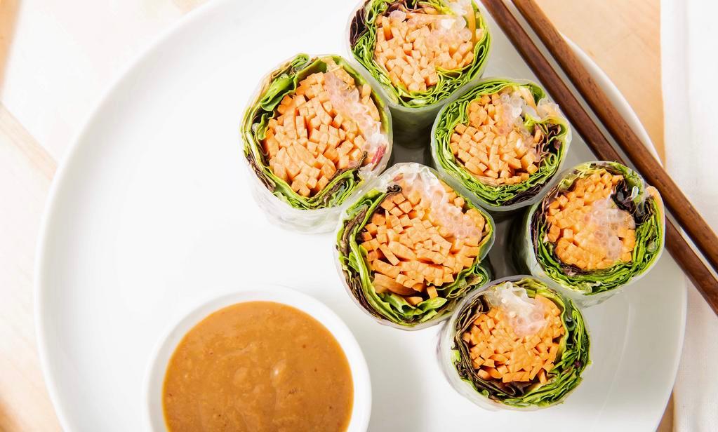 Fresh Rolls · Mixed green, carrot and bean sprout wrapped in tin rice sheet. Served with hoisin peanut dipping.