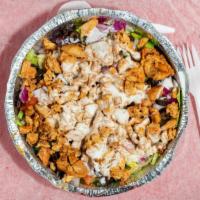 Grilled Chicken With Rice And Salad · 
