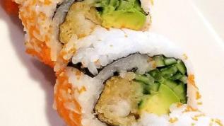 Dancing Eel  (8 Pcs) · California roll, top with eel and avocado.