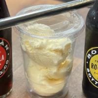 Ice Cream Soda · Choice of Boylan root beer or Boylan Coke with two scoops of vanilla ice cream.