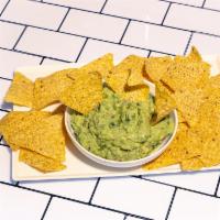 Chips And Guacamole · Tortilla chips, avocado, tomato, onion, jalapeno, cilantro, lemon juice