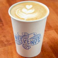 Latte · 12 oz drink.
10 ounces of steamed milk poured over a freshly pulled double espresso shot of ...