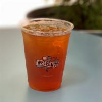 Brewed Iced Black Tea · 16 oz drink.
English Black Tea, brewed in-house and served over ice.
