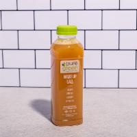 Wake Up Call Cold Pressed Juice By Pure Green (16 Oz) · Apple, ginger, lemon, cayenne.