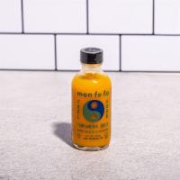 Monfefo Turmeric Shot (2 Fl Oz) · Organic orange juice, organic turmeric juice, organic lemon juice, organic agave, organic bl...