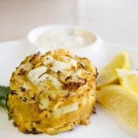 Crab Cake · Real jumbo crab meat served with remoulade sauce.