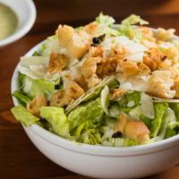Caesar Salad · Romaine with crispy capers and garlic croutons. Select Gluten Free for no croutons.