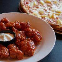 Medium Cheese Pizza And Order Of Boneless Wings Special · Add toppings for an additional charge.