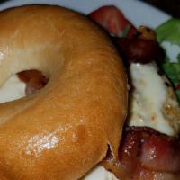 Bagel Sandwich · Choice of bacon, sausage or ham with egg and cheese.