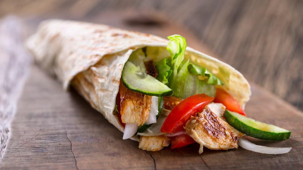 Seaport Wrap · Fresh Wrap made with Grilled chicken, roasted peppers, melted fresh mozzarella and balsamic vinaigrette.
