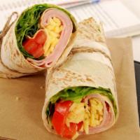 Twin Wrap · Fresh Wrap made with Black Forest ham, Virginia ham, sweet peppers, Swiss cheese, lettuce, t...