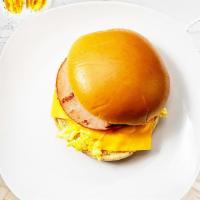 Humming Ham Breakfast Sandwich · Ham, scrambled egg, and cheddar cheese served on your choice of bread.