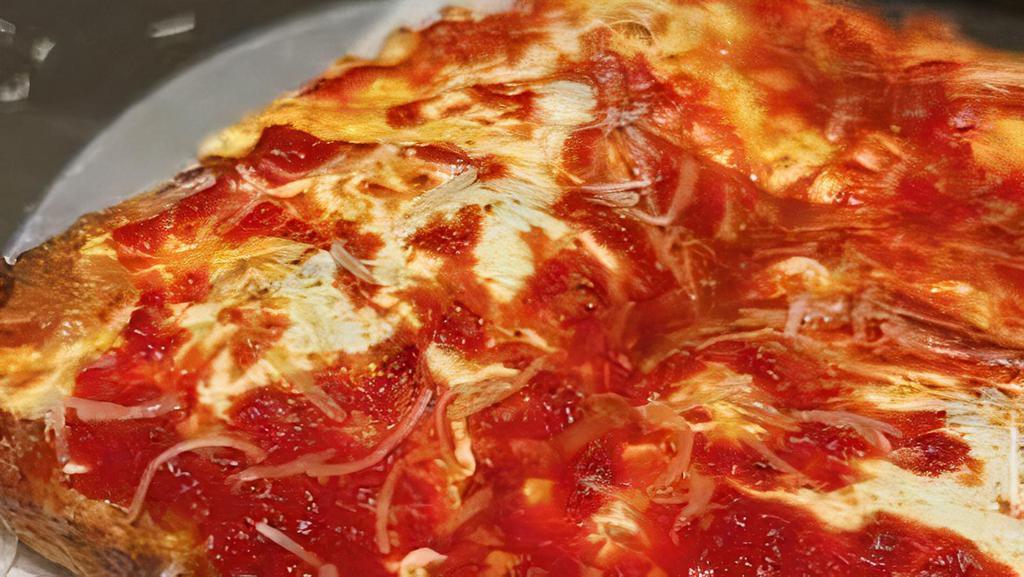 Upside Down Sicilian Pizza · 6 slices. Fresh mozzarella, marinara.