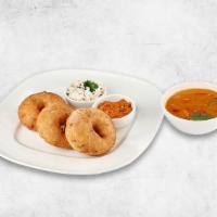 Black Gram Doughnuts · A popular South-Indian breakfast fritter made with urad dal, spices and curry leaves.