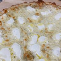 White Pie · Ricotta, cheese, garlic and mozzarella.