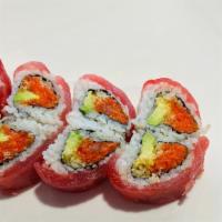 Sweet Roll · Spicy. Spicy tuna and avocado inside top with tuna.