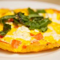 4 Organic Egg Baked Frittata · Served with a Homemade Buttermilk Biscuit. Italian baked omelette, made with four organic eg...