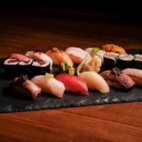 Sushi Omakase · Special assortments of 12 pieces chef ’s choice sushi, including Japanese A5 wagyu, some exo...