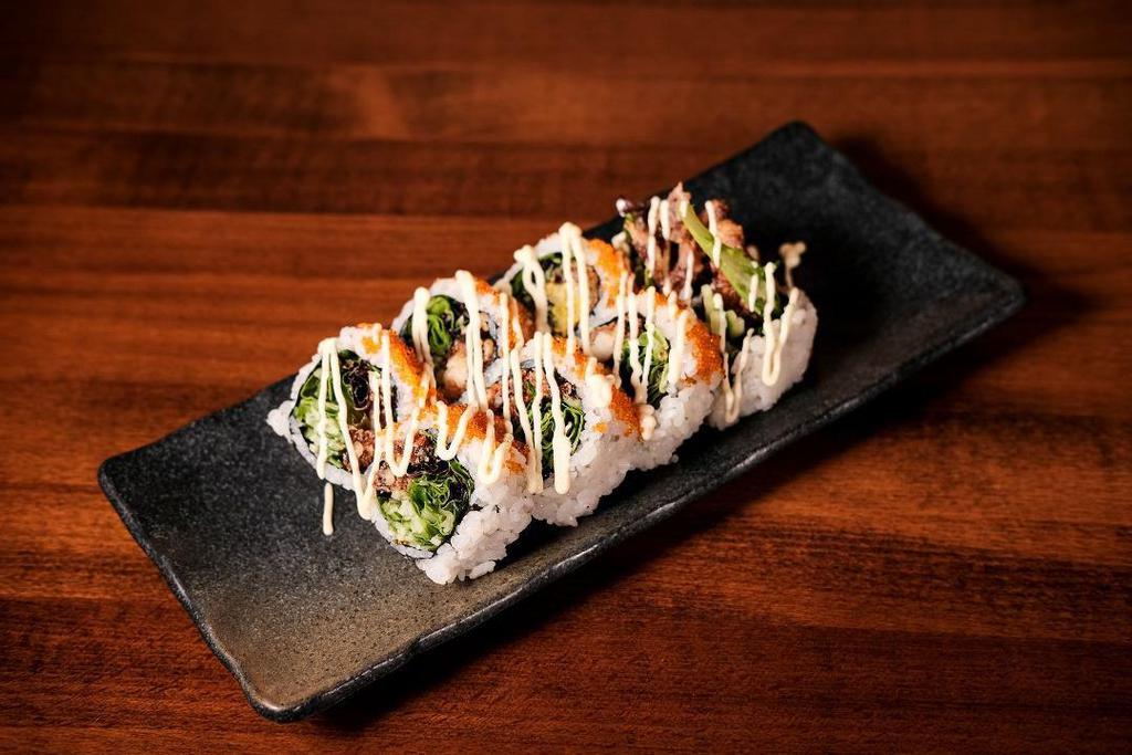 Spider Roll · Fried soft shell crab with greens