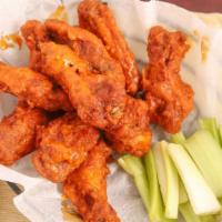 Brunswick Wings · Jumbo wings, served with celery & bleu cheese
Buffalo, homemade BBQ-style, or Pineapple Hois...
