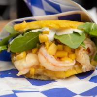 Island Shrimp · chicken salad, avocado, lettece, chipotle, bacon, aolie, cotija cheese