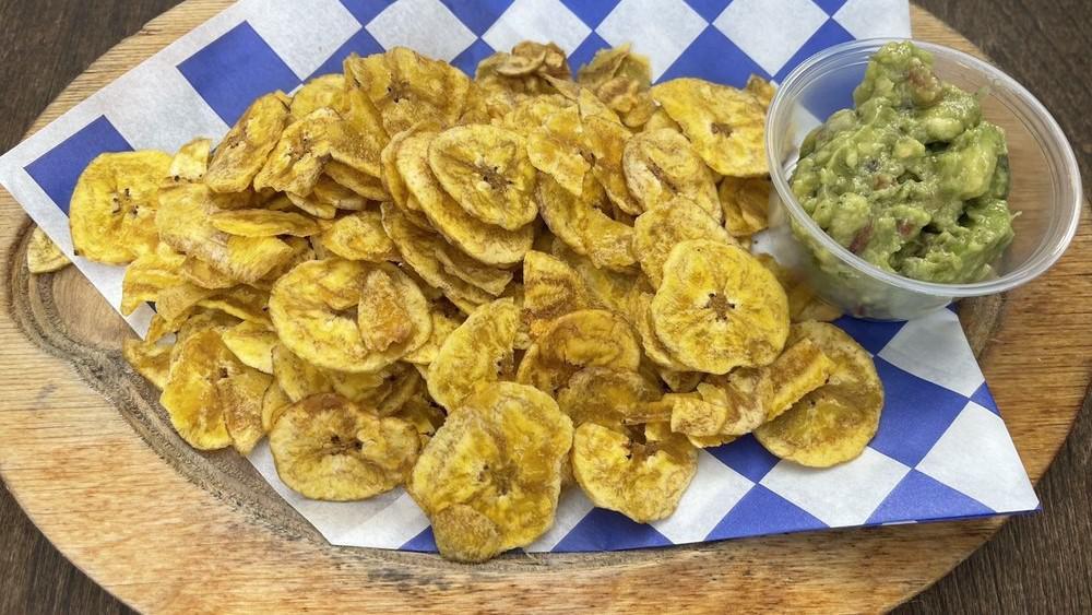 Guac And Chips · wuacamole, plantain chips