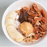 First Date · Bananas, Peanut Butter, Pecans, Chopped Dates