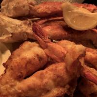 Broiled Snow Crab Legs With Broiled Lobster Tail & Jumbo Shrimp · 