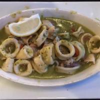 Calamari Alla Marinara · Squid or fried calamari sautéed in a spicy or mild marinara sauce over pasta.