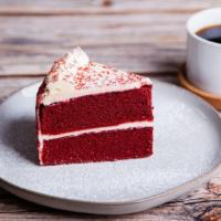 Red Velvet Cake · A creamy layered red velvet cake made with real cream cheese.