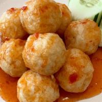 Fried Fish Ball · Fish ball served with sweet chili sauce.
