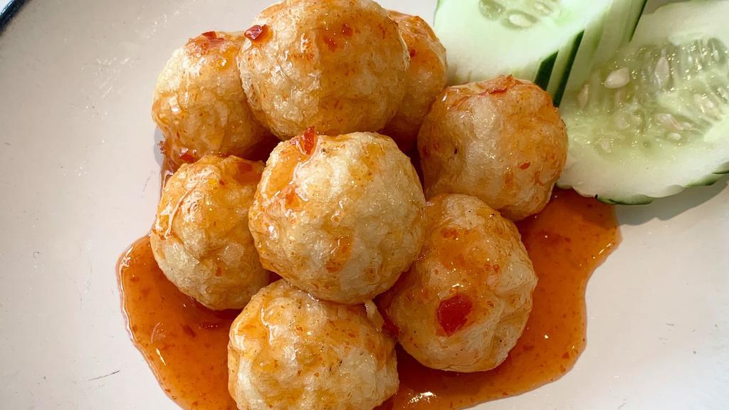 Fried Fish Ball · Fish ball served with sweet chili sauce.