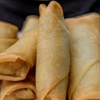 Vietnamese Spring Roll · Crispy spring roll, served with lettuce and dipping sauce.6 pieces