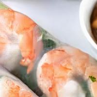 Shrimp Summer Rolls · served with peaunt sauce .lettuce,vermicelli rice noodle wrapped in rice paper