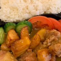 Curry Chicken On Rice · Curry Chicken served on rice.