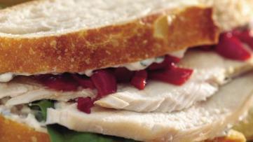 Turkey Sandwich · Sliced turkey with mayo, lettuce, tomato, and pickles on your choice of bread.