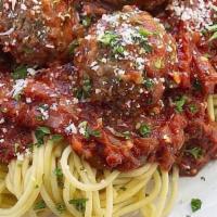 Spaghetti & Meatballs · Spaghetti & Meatballs meatballs, tomato sauce and basil