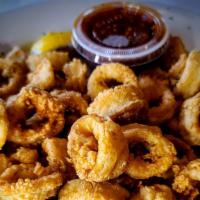Fried Calamari · Lightly battered and served with our spicy fra-diavolo sauce.