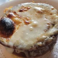 French Onion · Classic style french onion soup.