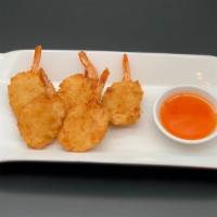 Thai Panko Shrimp Breaded · Delicious Golden & Crispy Shrimp , Panko bread, Thai sweet chili dip