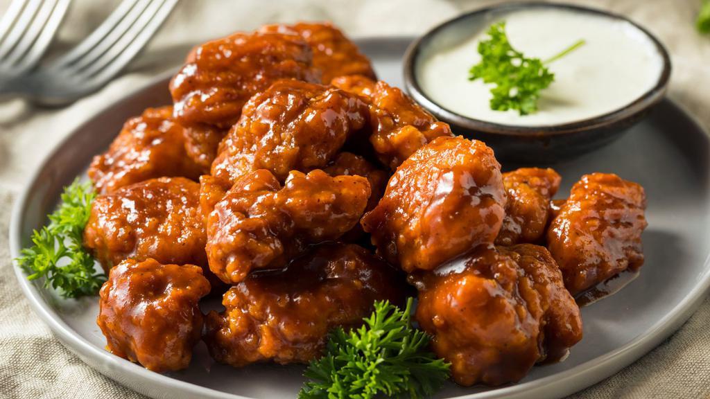 Boneless Wings · Homemade boneless chicken with your choice of sauce!