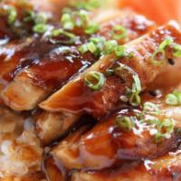 Teriyaki Style Chicken · Served on a bed of sweet onion drenched in our special teriyaki sauce.