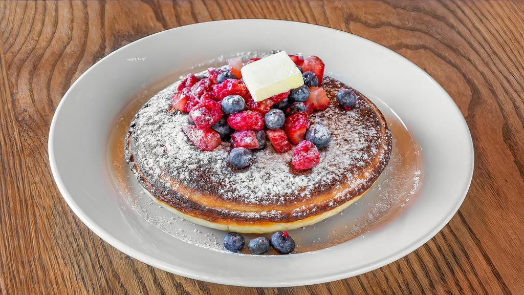 Buttermilk Pancake · Thick Buttermilk Pancake, Fresh Fruit Compote, Butter