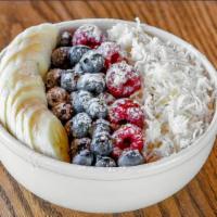 Yogurt & Granola · Greek Yogurt, Fresh Berries, Banana, Honey, Coconut Flakes, Granola