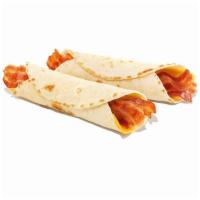 Bacon & Cheese Rollups · Bacon and american cheese rolled into a tortilla wrap