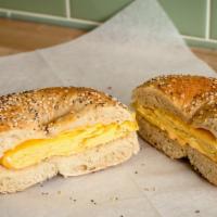 Egg & Cheese · Organic egg and cheese on a bagel.