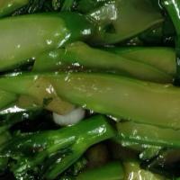 Chinese Broccoli With Oyster Sauce · With white rice.
