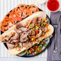 Philly Cheese Steak · Roast beef, onions, peppers and American cheese.
